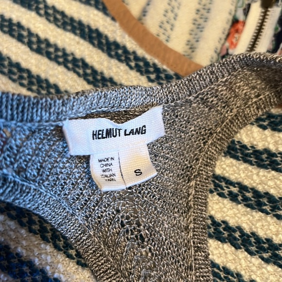 HELMUT LANG Mesh Crochet Asymmetrical Tank Top - Picture 6 of 9